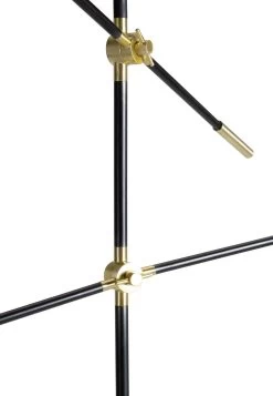 Habitat Jalonee Double Arm Floor Lamp - Black & Brass -Habitat 9616127 R Z003A