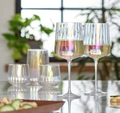 Habitat Iridescent Flute Wine Glass-Set Of 4 -Habitat 9619801 R Z001C