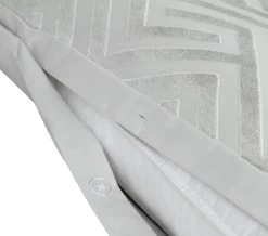 Habitat Geo Velvet Silver Bedding Set - Single -Habitat 9621356 R Z004A