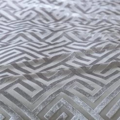 Habitat Geo Velvet Silver Bedding Set - Single -Habitat 9621356 R Z005A