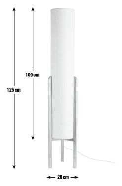 Habitat Arbaa Woven Column Floor Lamp - Natural -Habitat 9622939 R E001