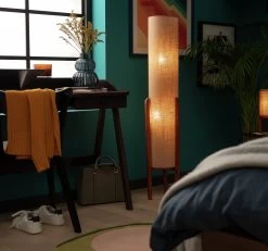 Habitat Arbaa Woven Column Floor Lamp - Natural -Habitat 9622939 R Z002C