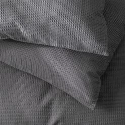 Habitat Cotton Waffle Plain Charcoal Bedding Set - Single 11 Habitat Cotton Waffle Plain Charcoal Bedding Set - Single -Habitat 9625211 R Z003A
