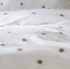 Habitat Tufted Spot White & Grey Bedding Set - Single -Habitat 9625826 R Z005A