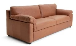 Habitat Florence Leather 4 Seater Sofa - Tan -Habitat 9629808 R Z004A