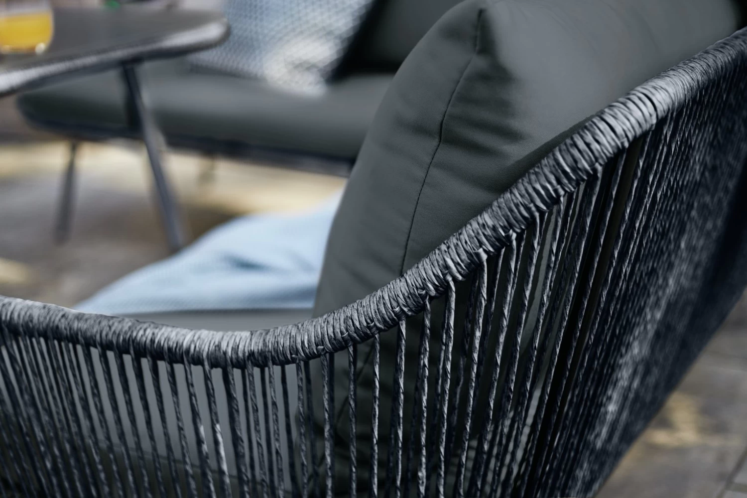 Habitat Malta 6 Seater Rattan Effect Patio Set - Black 15 Habitat Malta 6 Seater Rattan Effect Patio Set - Black - Image 13