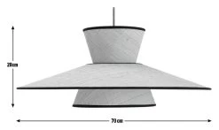 Habitat Otto 2 Tier Pendant Shade - Natural -Habitat 9636561 R E001