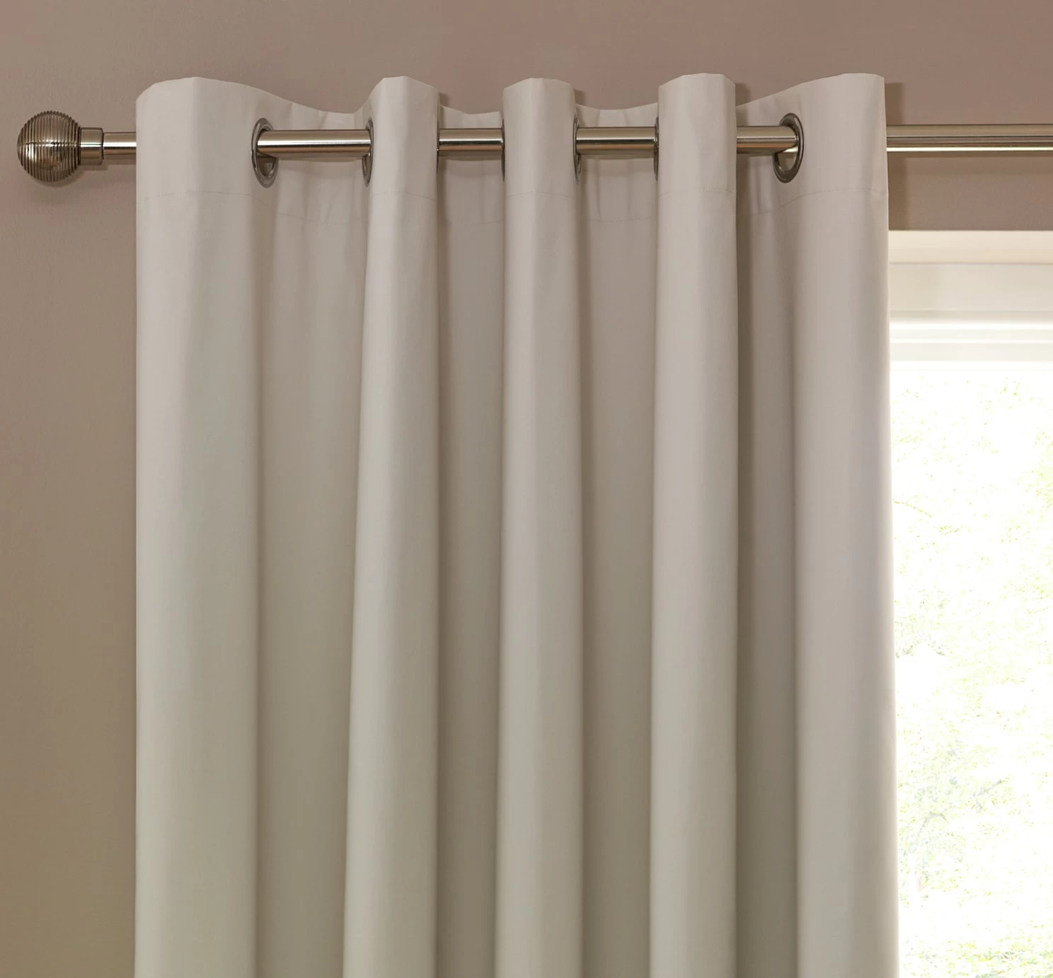 Habitat Blackout Eyelet Curtain - Cream 4 Habitat Blackout Eyelet Curtain - Cream - Image 2