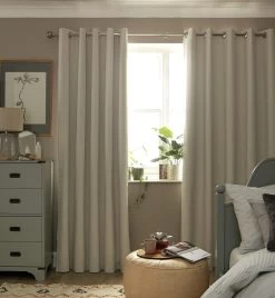 Habitat Blackout Eyelet Curtain - Cream 12 Habitat Blackout Eyelet Curtain - Cream -Habitat 9642335 R Z002C
