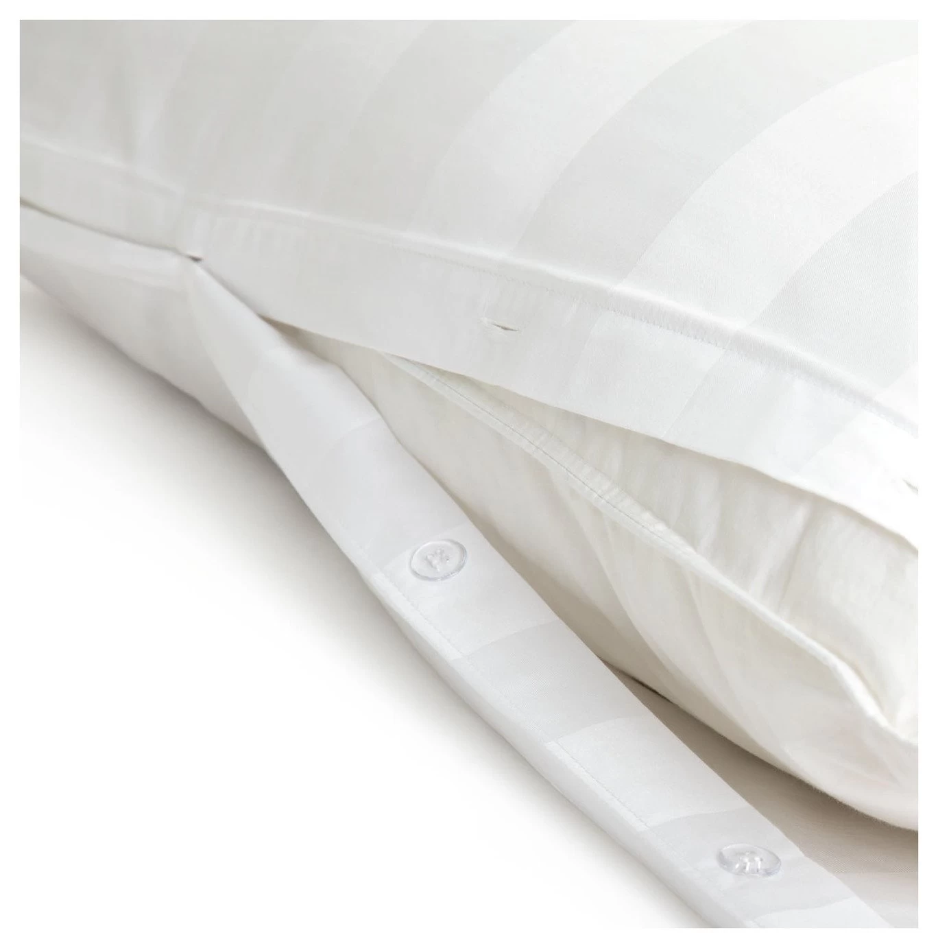 Habitat Cotton 400TC Sateen Stripe White Bedding Set -Double 6 Habitat Cotton 400TC Sateen Stripe White Bedding Set -Double - Image 5