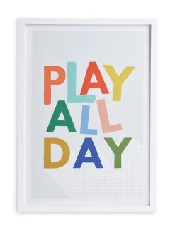 Habitat 23 Habitat Kids Play Slogan Framed Wall Art - 31x43cm