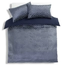 Habitat Velvet Geo Navy Bedding Set - Single -Habitat 9651663 R Z002A