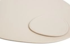 Habitat Set Of 4 Faux Leather Pebble Placemats And Coasters -Habitat 9652923 R Z004A