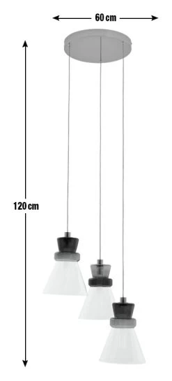 Habitat Vivian Glass 3 Light LED Ceiling Light - Green -Habitat 9656125 R E001