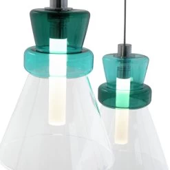 Habitat Vivian Glass 3 Light LED Ceiling Light - Green -Habitat 9656125 R Z002A
