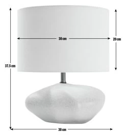 Habitat Ima Pebble Table Lamp - White -Habitat 9669954 R E001