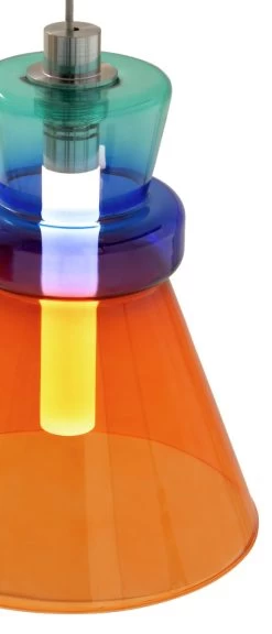 Habitat Vivian Glass LED Ceiling Light - Multicoloured -Habitat 9694022 R Z002A